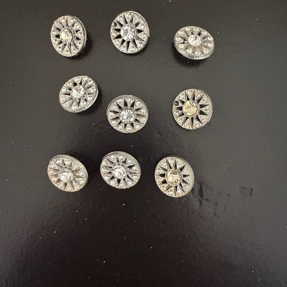 Vintage crystal buttons